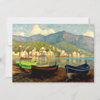 Harbour Scene from Rapallo, fine art,