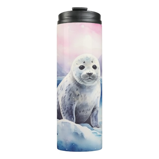 Harbour Seal Pup Winter Thermal Tumbler (Front)