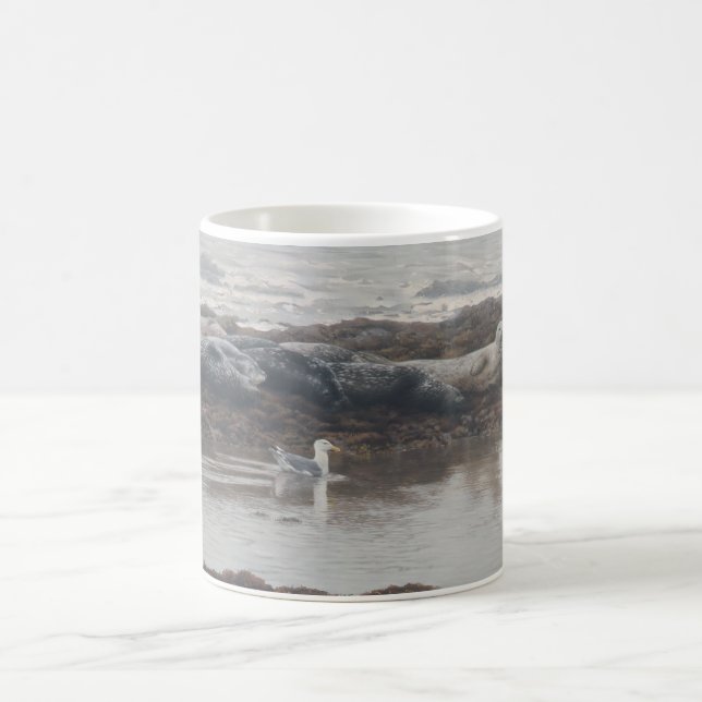 Harbour Seals and Gull Mug (Center)