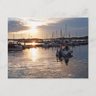 Harbour sunset postcard