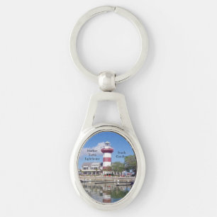 Harbour Town Lighthouse Metal Keychain