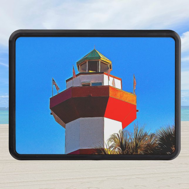 Harbour Town LIghthouse on Hilton Head Trailer Hitch Cover (Creator Uploaded)