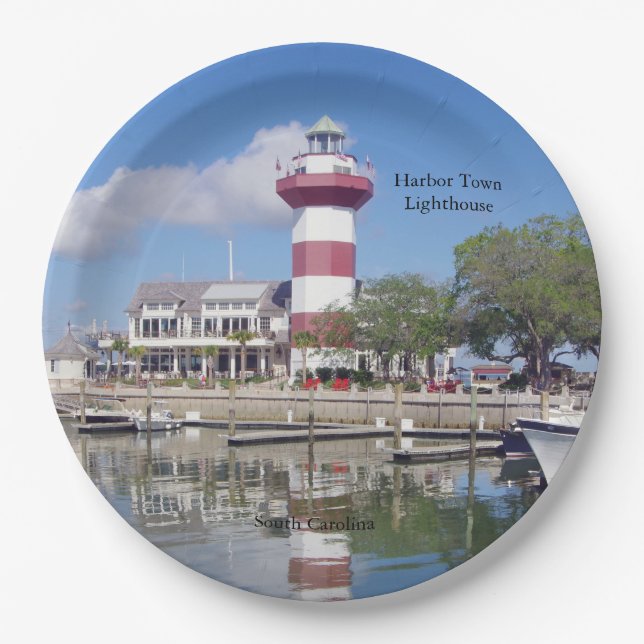 Harbour Town Lighthouse paper plate (Front)