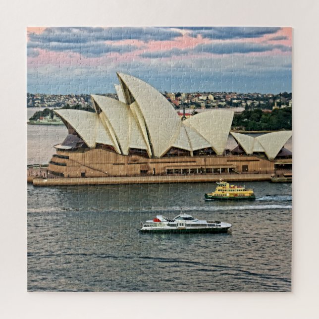 Harbour Traffic - Sydney Opera House - 20x20-676 p Jigsaw Puzzle (Vertical)