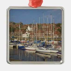 Harbour, Whitby, North Yorkshire, England Metal Ornament
