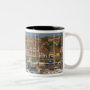 Harbour, Whitby, North Yorkshire, England Two-Tone Coffee Mug