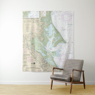 Harbours of Plymouth, Kingston and Duxbury Chart Tapestry