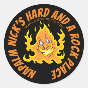 Hard and a Rock Place Stickers