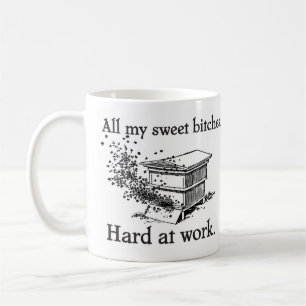 hard at work coffee mug
