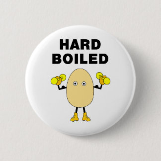 Hard Boiled Egghead Text 2 Inch Round Button