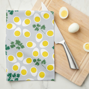 Hard Boiled Eggs Kitchen Towel