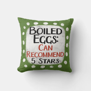 Hard Boiled Eggs Review 5 Stars Throw Pillow