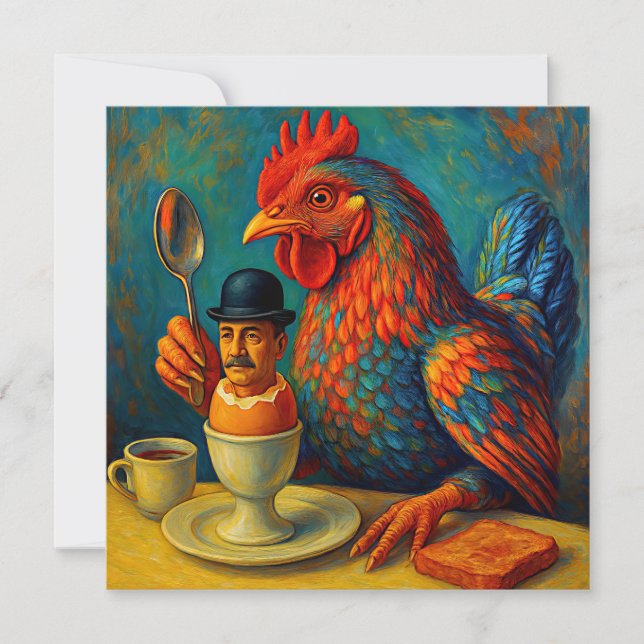 Hard-Boiled Human - Fowl Play at Breakfast Card (Front)