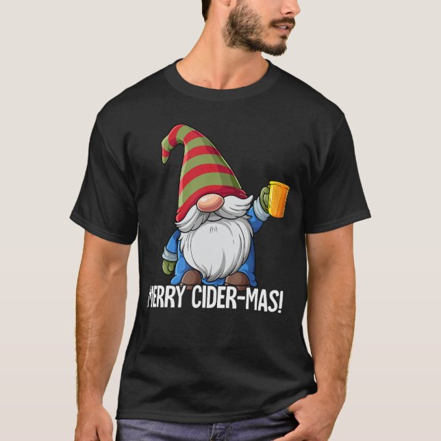 Hard Cider Christmas Apple Cider girl T-Shirt (Front)