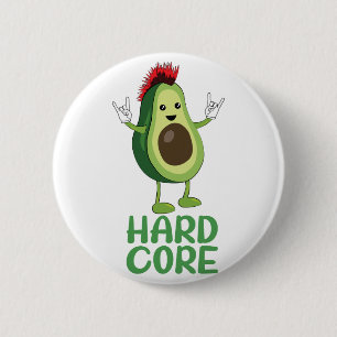 Hard Core Avocado Funny 2 Inch Round Button