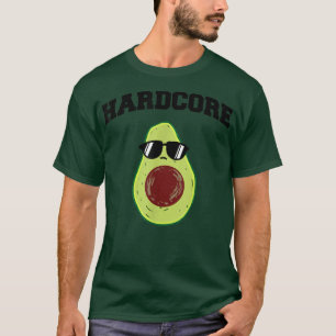Hard Core Avocado funny Avocado with Sunglasses T-Shirt