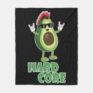 Hard Core Avocado Funny Fleece Blanket
