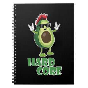 Hard Core Avocado Funny Notebook