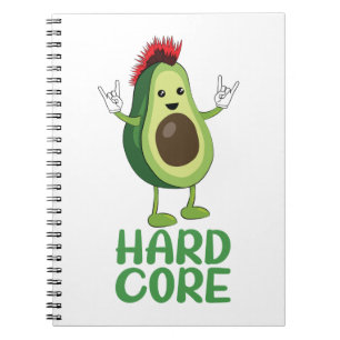 Hard Core Avocado Funny Notebook