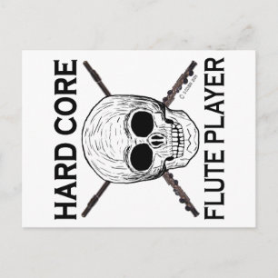 Hard Core Flute Player Postcard
