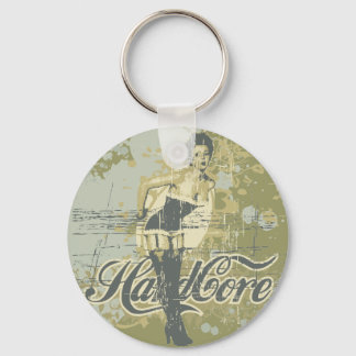 Hard Core Girl T-shirts and Gifts Keychain