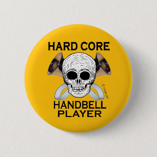 Hard Core Handbell Player 2 Inch Round Button