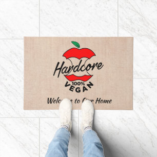Hard Core Vegan, Apple Core Vegan, Hardcore Vegan  Doormat