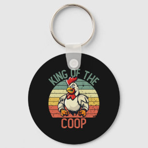 Hard Daddy Shirts For Men Chicken King Of The Coop Keychain