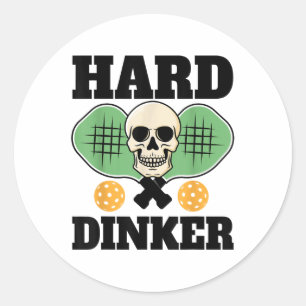 Hard Dinker _ Pickleball Shirt For Pickleball Play Classic Round Sticker