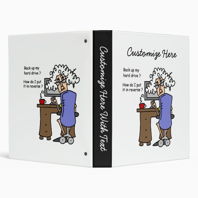 Hard Drive Back Up Humourous Binder (Background)