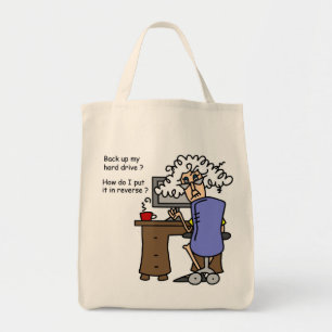 Hard Drive Back Up Humourous Tote Bag
