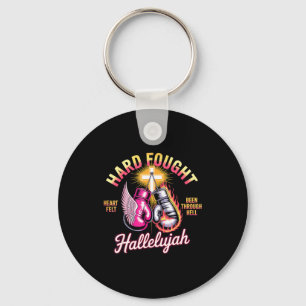 Hard Fought Hallelujah Boxing Gloves Faith  Keychain