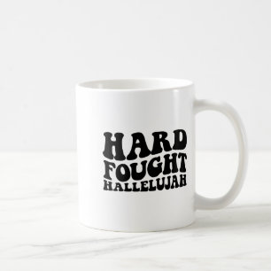 Hard Fought Hallelujah Retro Jesus Coffee Mug
