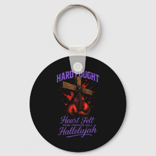 Hard Fought Heart Felt Hallelujah - Christian Boxi Keychain