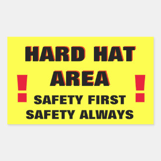 Hard Hat Area Safety First Sticker