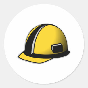 Hard Hat Classic Round Sticker