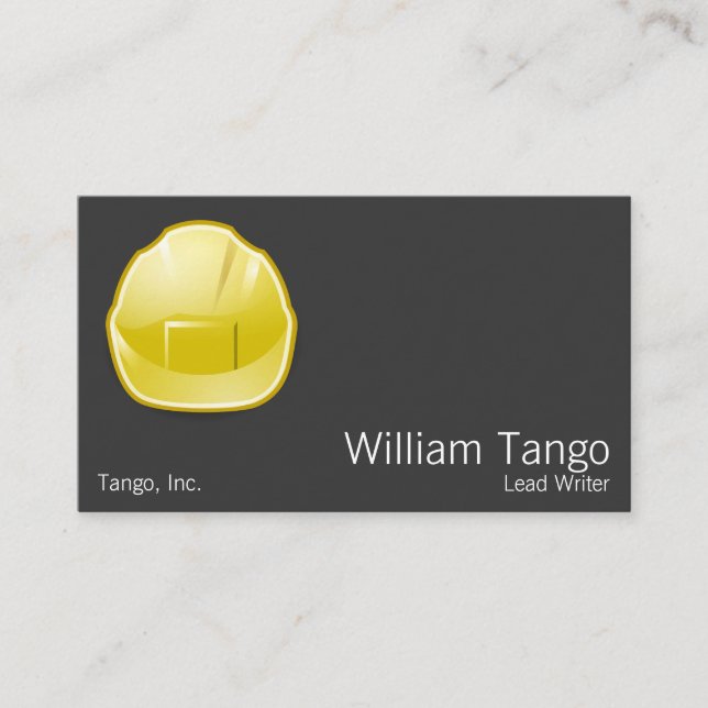 Hard Hat Construction Architect Business Card (Front)