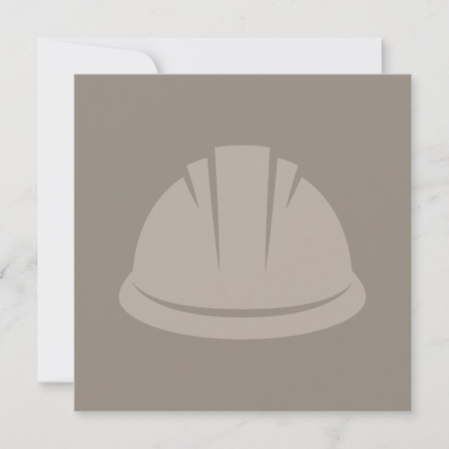 Hard Hat Construction Hat Icon CUSTOM COLOR Holiday Card (Front)