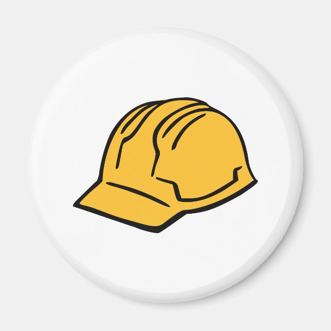 Hard hat construction helmet magnet (Front)
