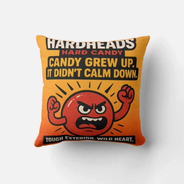 HARD HEAD  THROW PILLOW (Back)