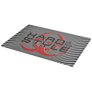 HARD is my STYLE - black & white stripes Cutting Board