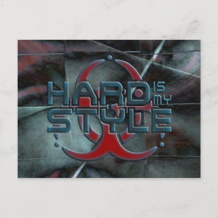 hard is my style - dark mosaic hardstyle postcard