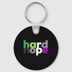 Hard Nope Aroace Pride Lgbtq, Lgbt Aro Ace Aromant Keychain