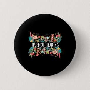 Hard of Hearing Alert and Awareness Design for Dea 2 Inch Round Button