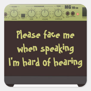 Hard of Hearing Amp Stickers