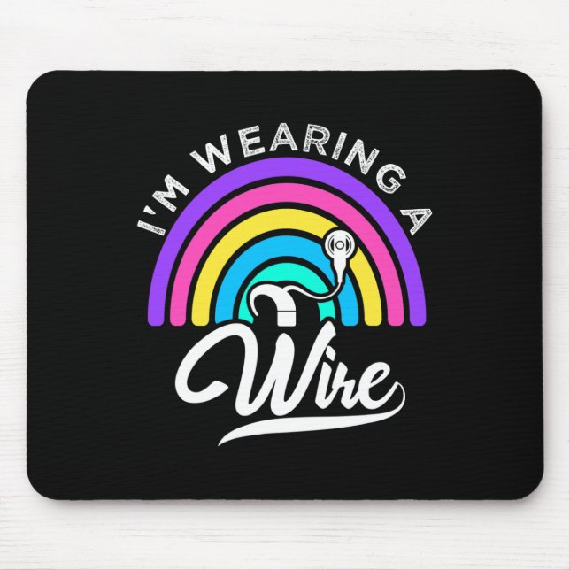 Hard Of Hearing ASL Fun Hearing Impaired Deaf Awar Mouse Pad (Front)