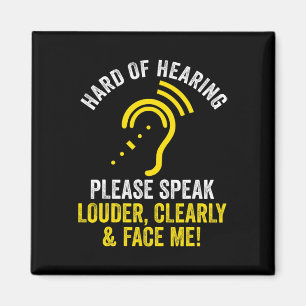 Hard Of Hearing ASL Hearing Impaired Deaf Awarenes Magnet