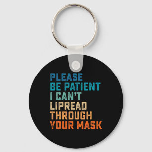 Hard Of Hearing ASL Sign Hearing Impaired Deaf Awa Keychain