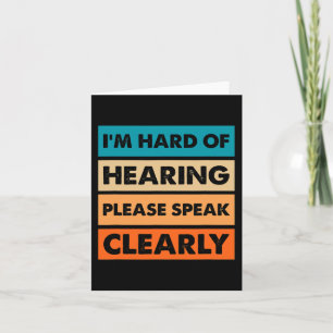 Hard Of Hearing ASL Vintage Hearing Impaired Deaf  Card