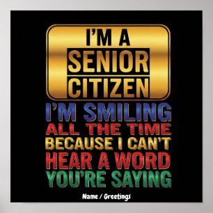 Hard of Hearing But Full of Humour Funny Elder Gif Poster